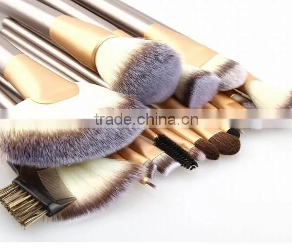 18pcs Face Use Beauty Brush Kit With Nature Long Bamboo Handle photo-5