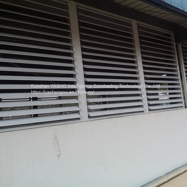 Fire Smoke Exhaust Outdoor Sunshade Ventilation Rainproof Electric Louver Fixed or Moved Shutter photo-4