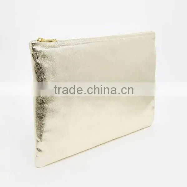 Fashion Gold Clutch Bag Metallic Leather Gold Clutch Bag photo-2