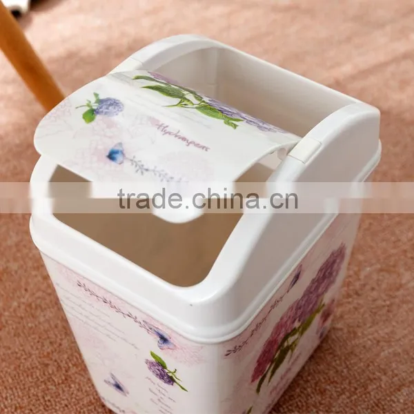Fashionable European Household Shake Cover Type Garbage Bin photo-2