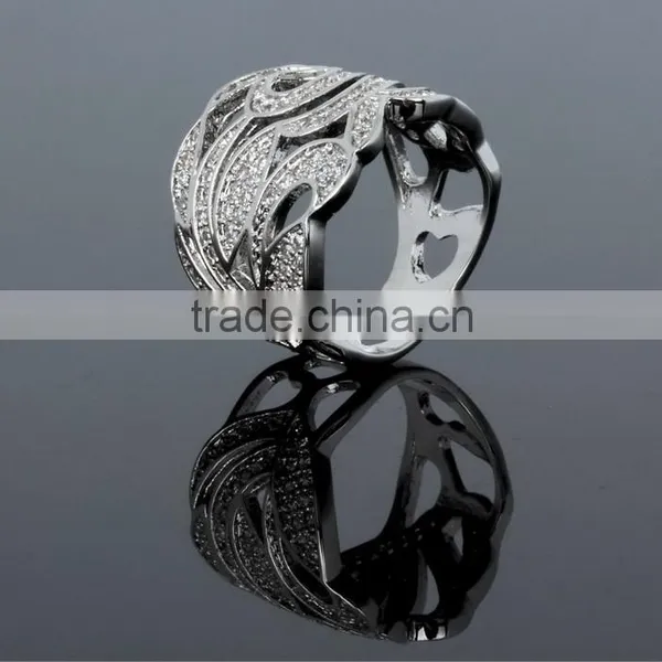 Latest Design Party Dress Cubic Zirconia Chunky Big Size Women Gold Wedding Ring photo-5