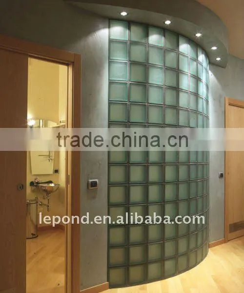 190*190*80mm Decorative Inner Colored Dark Blue Glass Block photo-2