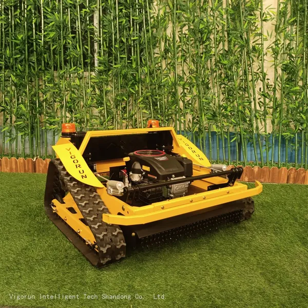 Robot Lawn Mower for Hills, China Remote Control Mower Price, Tracked Remote Control Lawn Mower for Sale photo-3