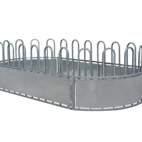 Steel Bale Loop Top Handing Equipment Portable Cattle Horse Feeder With Roof Animal Feeders