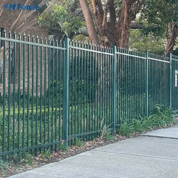 Outdoor Black Steel Fence Powder Coated Garden Fence Courtyard Stair Fence for Decoration Security photo-5
