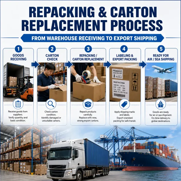 China Repacking Carton Replacement and Export Packing Service photo-5