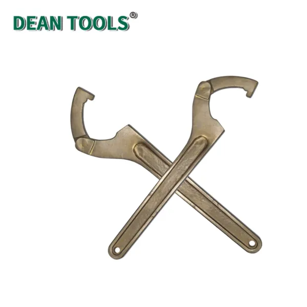 Non-Sparking Adjustable Hook Wrench Explosion Proof Hook Spanner Beryllium Copper Aluminum Bronze Industrial Hand Tool photo-3