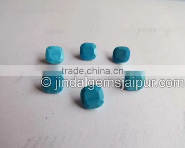 Wholesale Loose Gemstone Turquoise Cut Square 9 MM photo-2