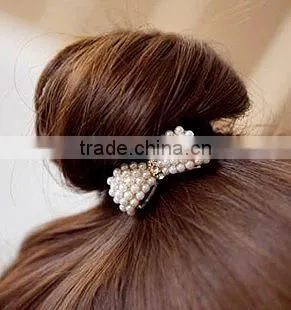 Pearl Hair Bands Bow Hair Rope,Hair Clasp