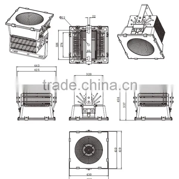 500w Led Flood Light Projection Lamp for Stadium,park photo-6