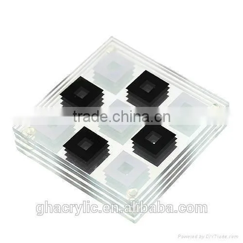 High Quality Clear Acrylic Coasters,coffee Cup Mats,drink Coasters photo-4