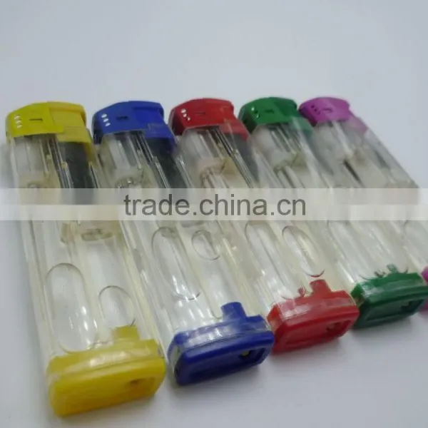 Transparent Colored Safety Cap Gas Electronic Lighter photo-2