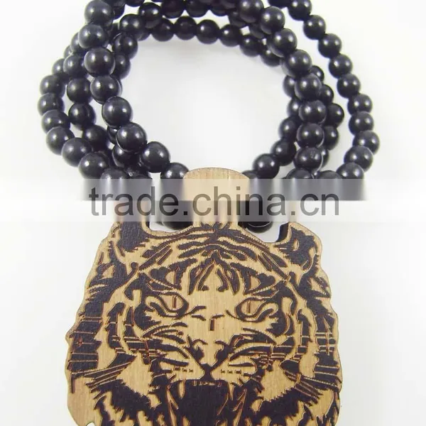 2015 Custom Fashion Hiphop Wooden Necklace