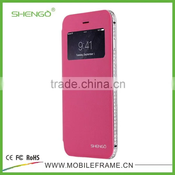 2015 Metal Cell Phone Leather Cases for IPhone photo-4