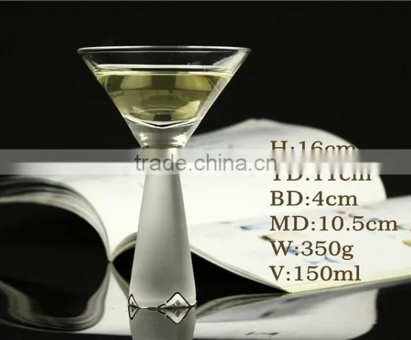Handblown Custom Crystal Thick Base Cocktail Glass Martini Glass for Holiday Gift Barware photo-2