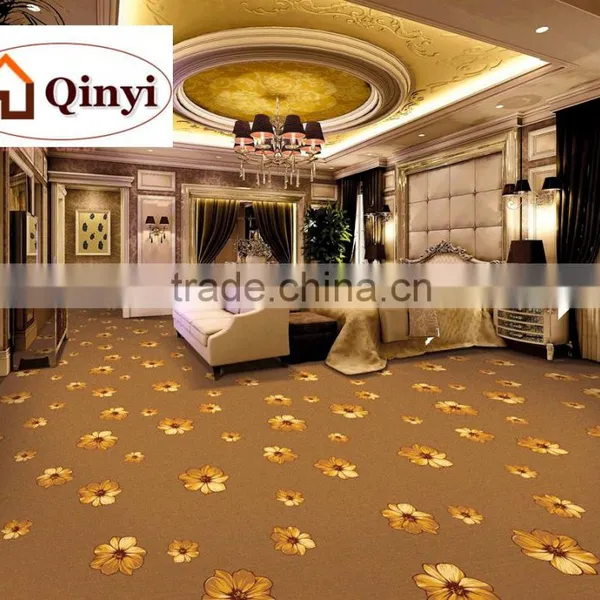 High Quality Luxury Warmth Polyester Yarn Printing Hotel Hall Corridor Carpet Customize Pattern Star Carpet photo-4