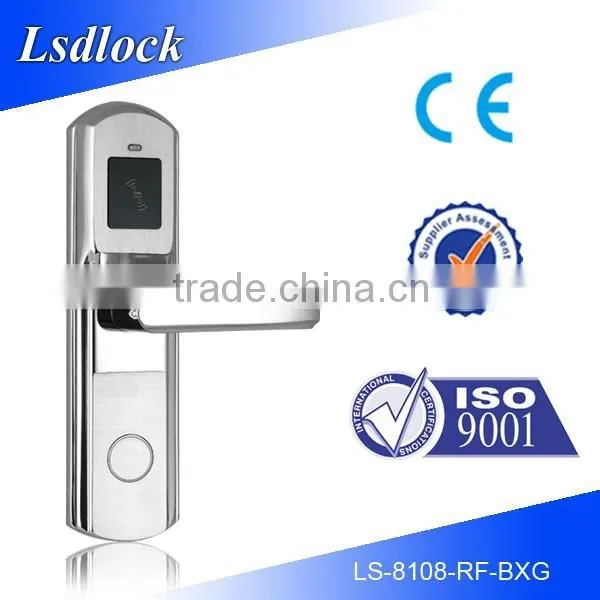 Stainless Steel and High Quality RF Card Electric Lock for Hotel LSD8108