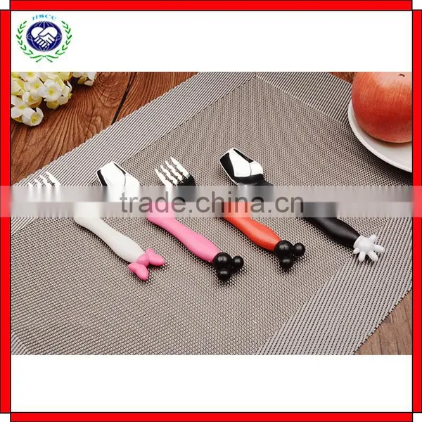 2016 Mouse Holder Spoon Stainless Steel 304 Spoon and Fork for Children photo-2