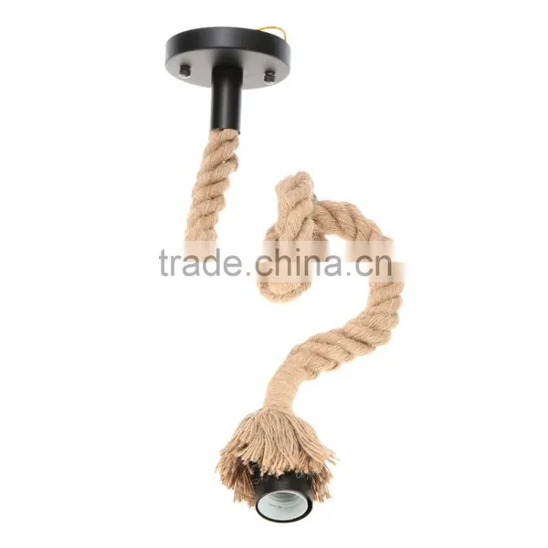 Vintage Rope Pendant Light Lamp Loft Creative Personality Industrial Lamp Edison Bulb American Style For Living Room 110v photo-4