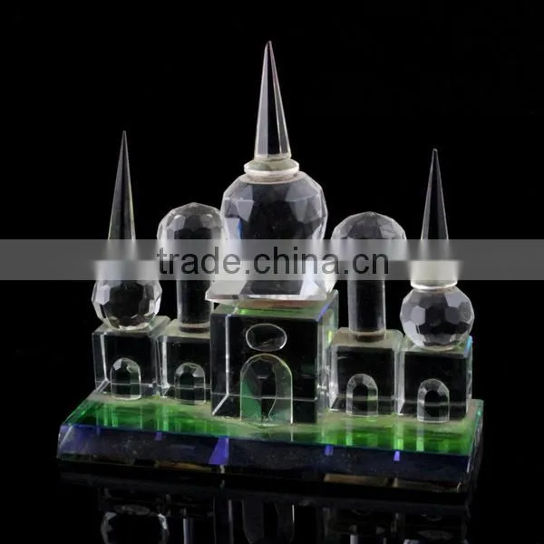 Elegant Crystal Glass Building Figurines