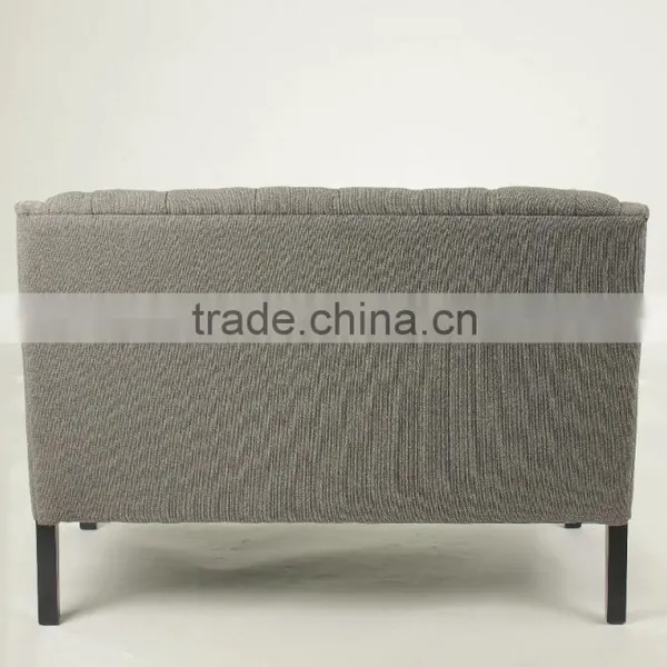 Living Room Use Button Design 2 Seat Wooden Sofa /wooden Fabric Loveseat Sofa(KY-3197) photo-3