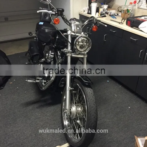 5-3/4" MOTORCYCLE LED Chrome 5.75 PROJECTOR LIKE DAYMAKER HEADLAMP for Harley Davidson photo-3