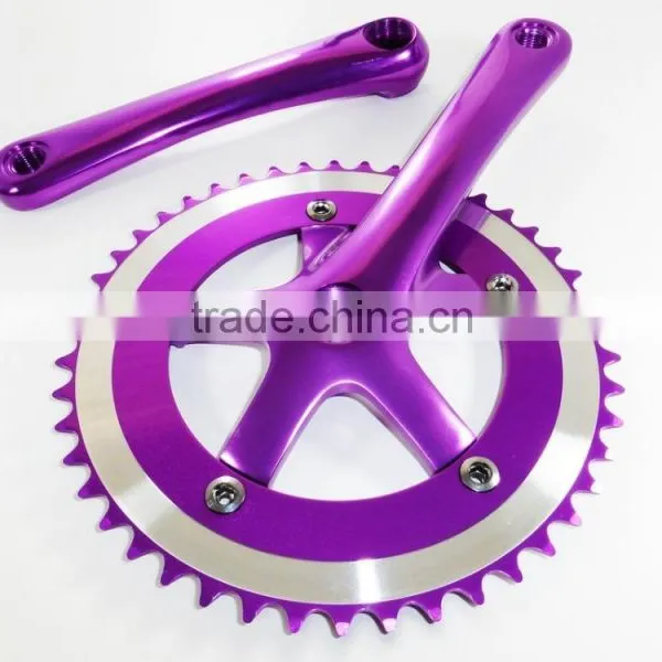 Silver Single Speed Crankset Alloy Chainwheel Single Speed Bike Chain Wheel Cranks photo-3