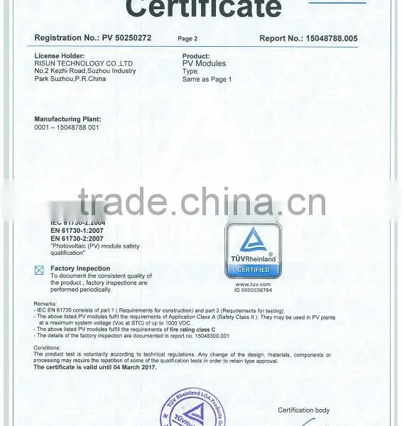 A.A Quality 250W Mono Solar Panel With TUV,CE,CEC Certification photo-4