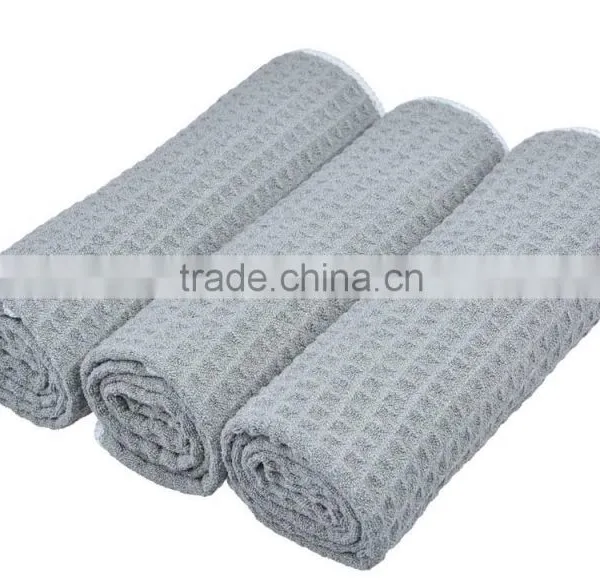 Sinland Microfiber Waffle Weave Kitchen Towels Dish Cloth 16inch X 24inch Grey photo-3