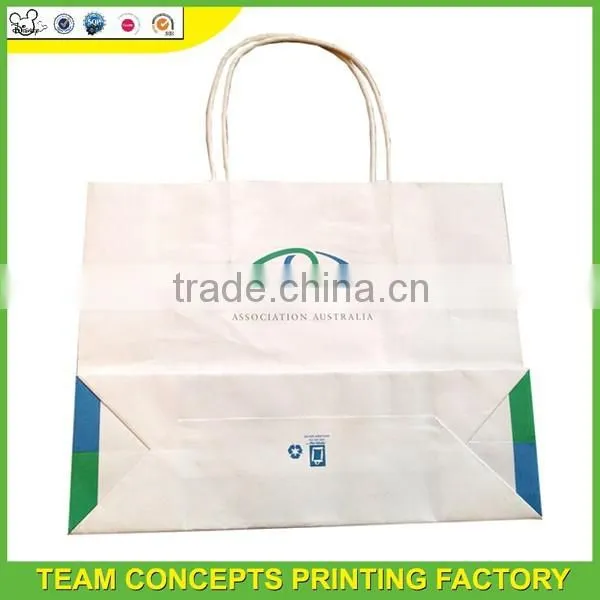 Custom Offset Printing Flat Handle Kraft Paper Bag photo-4