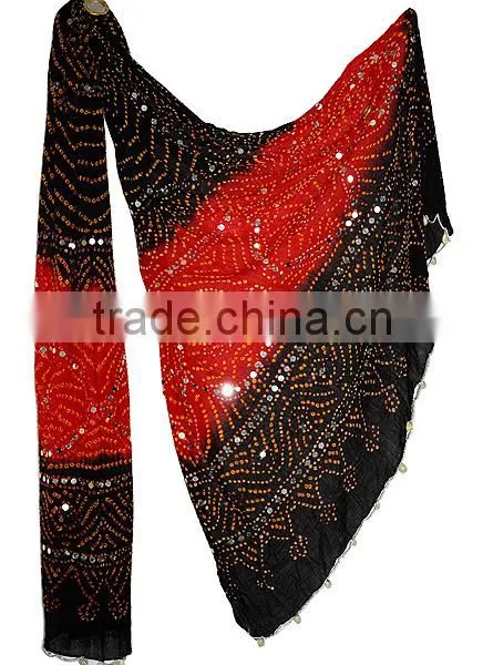 Indian Cotton Bandhej Stole/Dupattas Buy Online photo-4