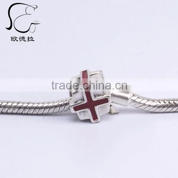 Namel ew New Desing ed Red Enamel Charm Beads photo-4