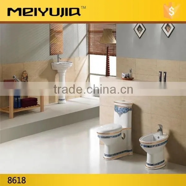 Washdown Toilet Bathroom Sanitary Ware Pedestal Basin Bidet Set