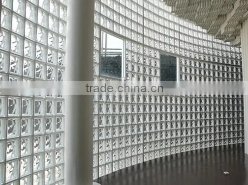 190*190*80mm Decorative Hollow Green Cloudy Block Glass /colored Block Glass With Best Price photo-3