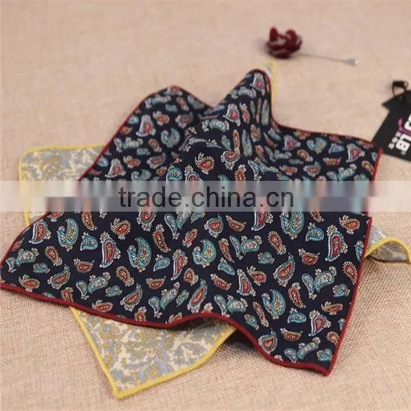 Custom Digital Print Linen Pocket Squares, Cotton Hanky photo-3
