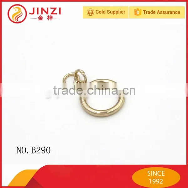 Ring Shaped Zinc Alloy Zipper Head in Gold Color