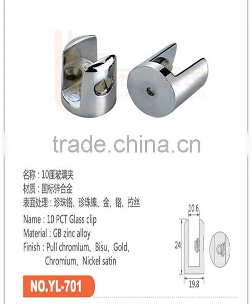 China Zinc Alloy 10 mm Hanging Glass Mounting Clamp photo-2