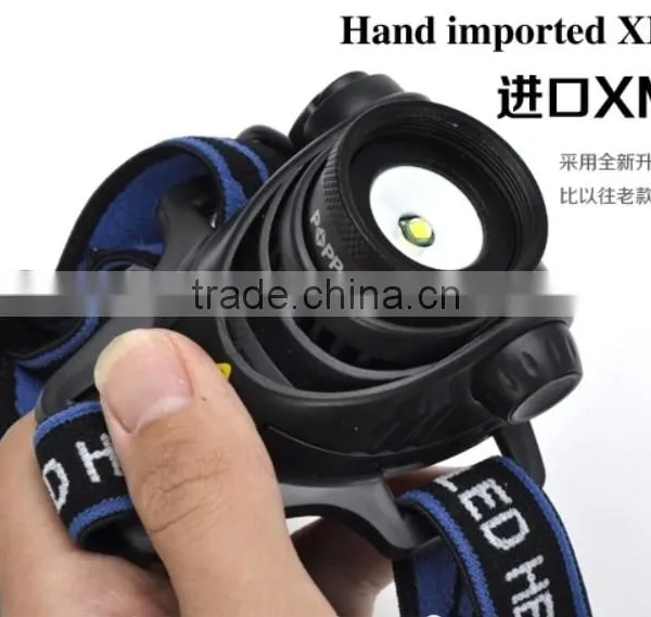 High Power Adjustable Zoom Headlight 400LM Rechargeable Zoom Led Head Lamp photo-2