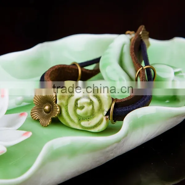 Braided Porcelain Charm Bracelet Handwork Woven Friendship Bracelet , Ceramic Bracelet Supplier's Choice photo-5
