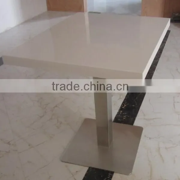 Solid Surface Bar Table Artificial Marble Restaurant Table ,coffee Shop Tables and Chairs photo-3