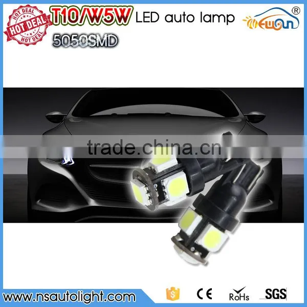 Super Bright T10 194 168 W5W 5050 5LED High Power LED Light Bulb White T10 5050 5SMD