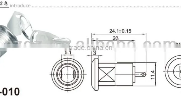 12mm Key Selector Switch,key Switch 12v,metal Touch Key Switch photo-3