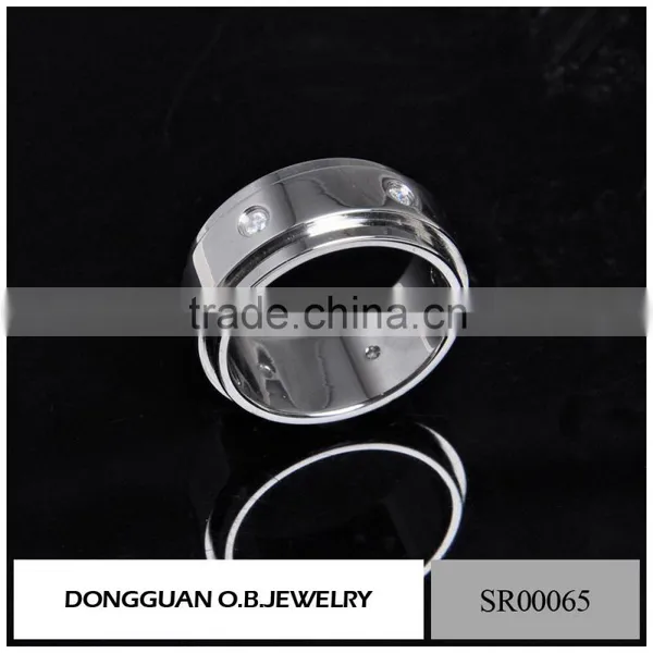 Fashionable Jewelry Men's Ring With White Gold Color /Stainless Steel Ring Designs photo-3