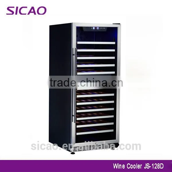 2016 Factory Dual Zone Fan Cooling 44 Bottle Wine Refrigerator photo-3