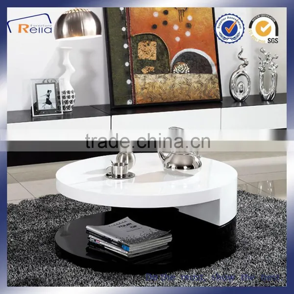 ROUND SWIVEL ELEGANT WHITE NEW 2016DESIGN COFFEE TABLE UNIQUE TEA TABLE photo-4