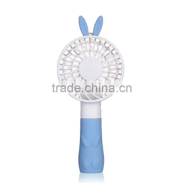 2016 Promotion Products Battery Powered Mini USB Foldable Cooling Personal Fan Cute Rabbit Design Cooling Fan photo-3