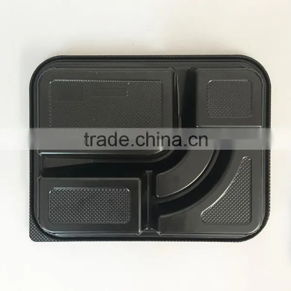 SM3-1102 Black and Red Wholesale Disposable Plastic Take Away Bento Boxes photo-5