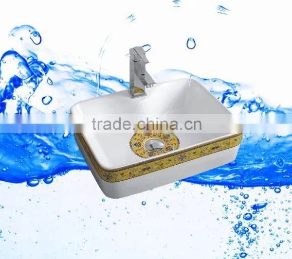 OEM Acceptable Bathroom Porcelain Bathroom Sink Chinese Style Fiber Wash Basins photo-5
