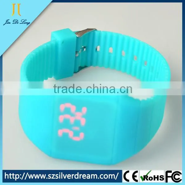 New Custom Fashion Led Children Square Silicone Wrist Silicone Quartz LED Watch photo-5