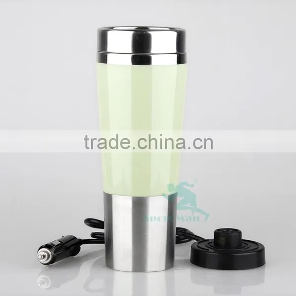 Cheap Car New Design 12v Stainless Steel Car Heated Mug High Quality Travel Mug Easy-clean Lid Cup